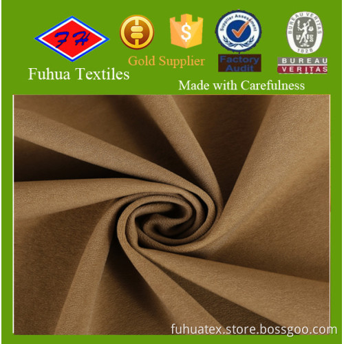 polyester suede fabric with TC backing for sofa furniture/suede fabric